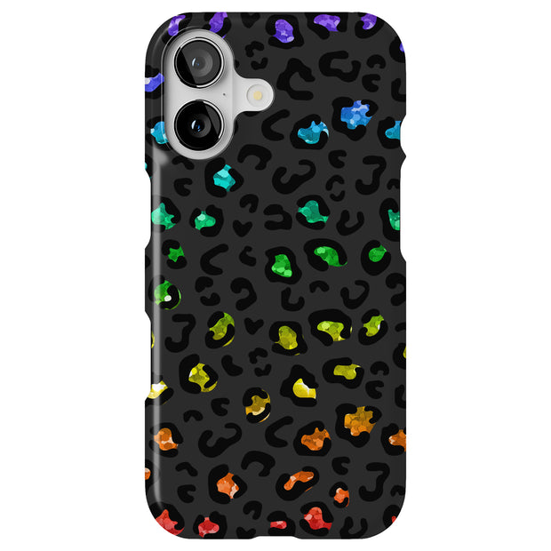 Rainbow Leopard Tough Cases For Apple iPhone (17, 16, 15, 14, 13, 12, 11, X, SE, 8, 7/ Air, Plus, Pro, Max, Mini, XR, XS), Print in USA