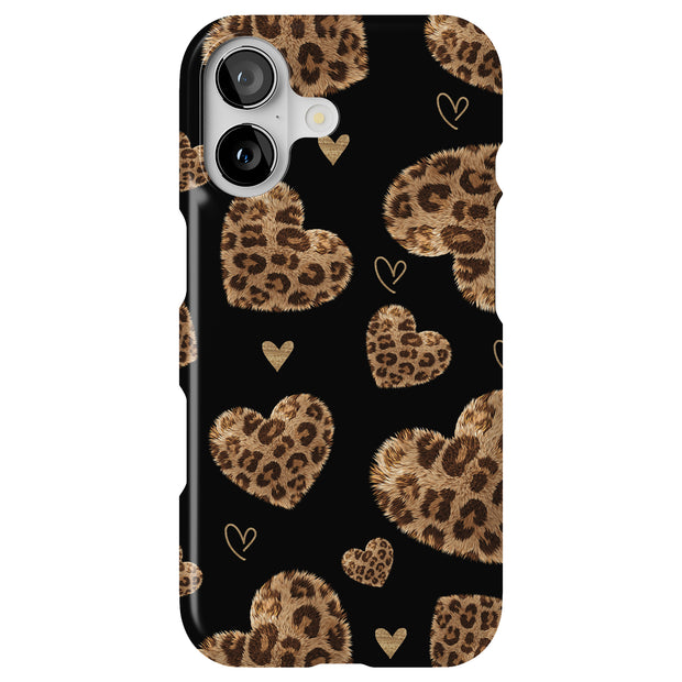 Leopard Hearts Tough Cases For Apple iPhone (17, 16, 15, 14, 13, 12, 11, X, SE, 8, 7/ Air, Plus, Pro, Max, Mini, XR, XS), Print in USA
