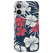 Floral Hawaii 2 Tough Cases For Apple iPhone (17, 16, 15, 14, 13, 12, 11, X, SE, 8, 7/ Air, Plus, Pro, Max, Mini, XR, XS), Print in USA