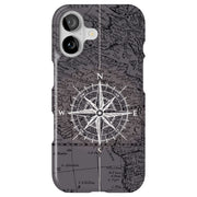 Map Compass Tough Cases For Apple iPhone (17, 16, 15, 14, 13, 12, 11, X, SE, 8, 7/ Air, Plus, Pro, Max, Mini, XR, XS), Print in USA