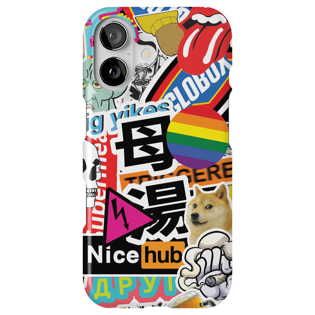Trendy Stickers Tough Cases For Apple iPhone (17, 16, 15, 14, 13, 12, 11, X, SE, 8, 7/ Air, Plus, Pro, Max, Mini, XR, XS), Print in USA