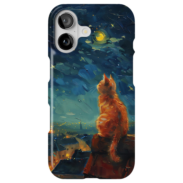 Cat Night 2 Tough Cases For Apple iPhone (17, 16, 15, 14, 13, 12, 11, X, SE, 8, 7/ Air, Plus, Pro, Max, Mini, XR, XS), Print in USA