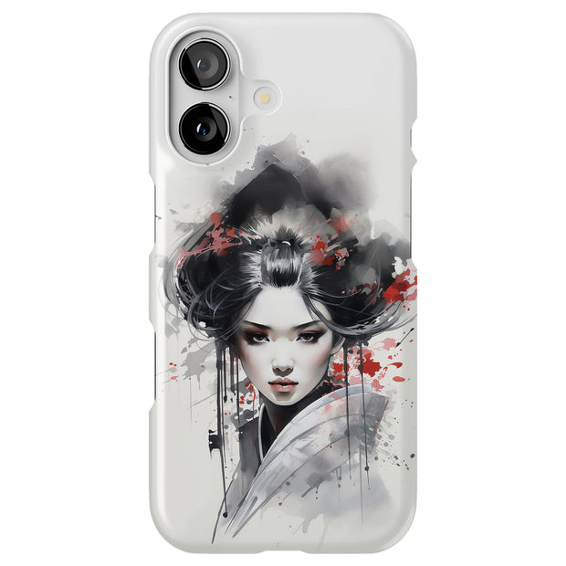 Japan Geisha Tough Cases For Apple iPhone (17, 16, 15, 14, 13, 12, 11, X, SE, 8, 7/ Air, Plus, Pro, Max, Mini, XR, XS), Print in USA