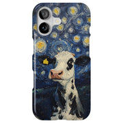Cow Night 2 Tough Cases For Apple iPhone (17, 16, 15, 14, 13, 12, 11, X, SE, 8, 7/ Air, Plus, Pro, Max, Mini, XR, XS), Print in USA