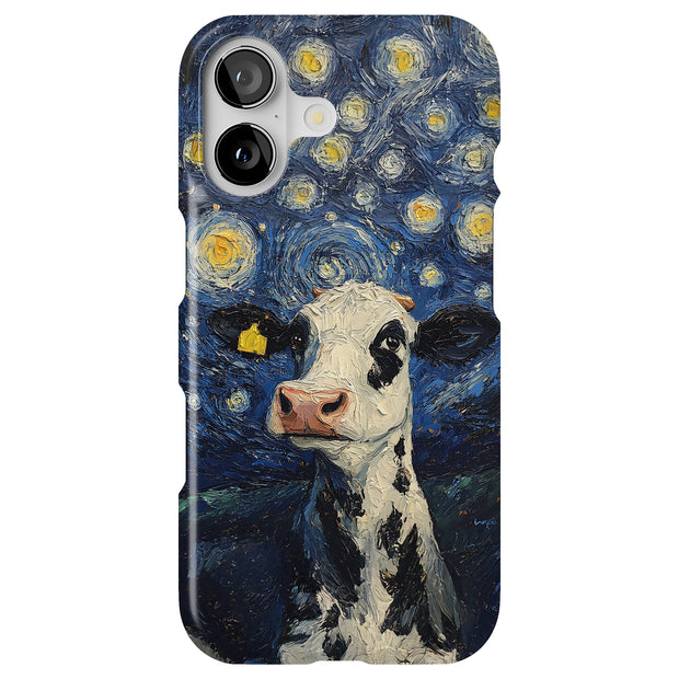 Cow Night 2 Tough Cases For Apple iPhone (17, 16, 15, 14, 13, 12, 11, X, SE, 8, 7/ Air, Plus, Pro, Max, Mini, XR, XS), Print in USA