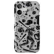 Baseball Icons Tough Cases For Apple iPhone (17, 16, 15, 14, 13, 12, 11, X, SE, 8, 7/ Air, Plus, Pro, Max, Mini, XR, XS), Print in USA