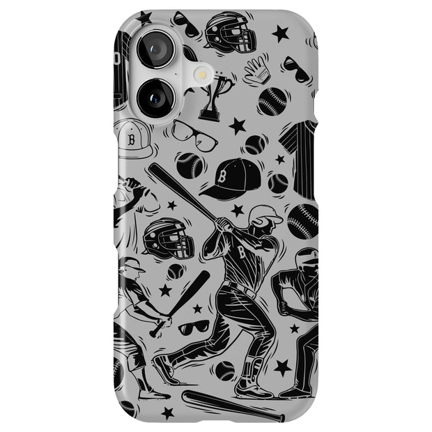 Baseball Icons Tough Cases For Apple iPhone (17, 16, 15, 14, 13, 12, 11, X, SE, 8, 7/ Air, Plus, Pro, Max, Mini, XR, XS), Print in USA