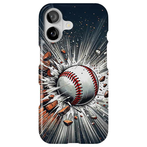 Baseball Smash Tough Cases For Apple iPhone (17, 16, 15, 14, 13, 12, 11, X, SE, 8, 7/ Air, Plus, Pro, Max, Mini, XR, XS), Print in USA