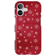Snowflake Red 1 Tough Cases For Apple iPhone (17, 16, 15, 14, 13, 12, 11, X, SE, 8, 7/ Air, Plus, Pro, Max, Mini, XR, XS), Print in USA