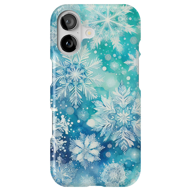 Snowflake Blue 1 Tough Cases For Apple iPhone (17, 16, 15, 14, 13, 12, 11, X, SE, 8, 7/ Air, Plus, Pro, Max, Mini, XR, XS), Print in USA