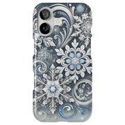 Xmas Snow White Tough Cases For Apple iPhone (17, 16, 15, 14, 13, 12, 11, X, SE, 8, 7/ Air, Plus, Pro, Max, Mini, XR, XS), Print in USA