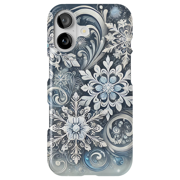 Xmas Snow White Tough Cases For Apple iPhone (17, 16, 15, 14, 13, 12, 11, X, SE, 8, 7/ Air, Plus, Pro, Max, Mini, XR, XS), Print in USA