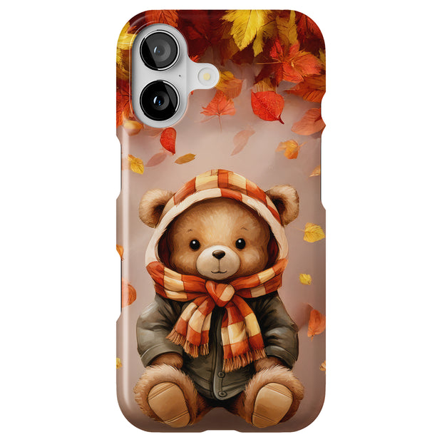 Autumn Bear 1 Tough Cases For Apple iPhone (17, 16, 15, 14, 13, 12, 11, X, SE, 8, 7/ Air, Plus, Pro, Max, Mini, XR, XS), Print in USA