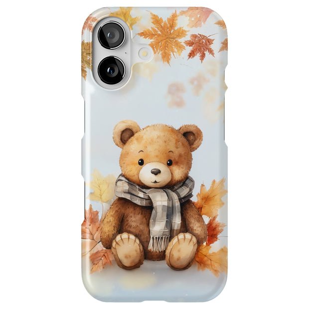 Autumn Bear 2 Tough Cases For Apple iPhone (17, 16, 15, 14, 13, 12, 11, X, SE, 8, 7/ Air, Plus, Pro, Max, Mini, XR, XS), Print in USA