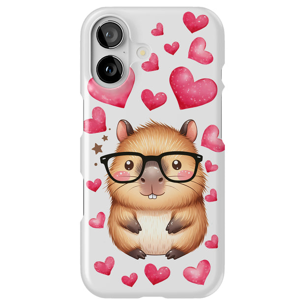 Capybara Love Tough Cases For Apple iPhone (17, 16, 15, 14, 13, 12, 11, X, SE, 8, 7/ Air, Plus, Pro, Max, Mini, XR, XS), Print in USA