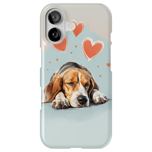 Sleepy Foxhound Tough Cases For Apple iPhone (17, 16, 15, 14, 13, 12, 11, X, SE, 8, 7/ Air, Plus, Pro, Max, Mini, XR, XS), Print in USA