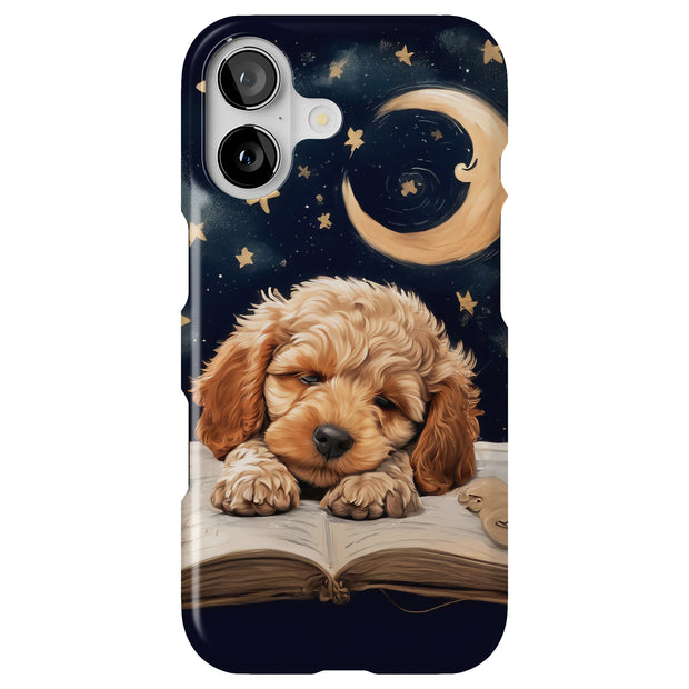 Sleepy Cockapoo Tough Cases For Apple iPhone (17, 16, 15, 14, 13, 12, 11, X, SE, 8, 7/ Air, Plus, Pro, Max, Mini, XR, XS), Print in USA