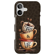 Coffee is Life Tough Cases For Apple iPhone (17, 16, 15, 14, 13, 12, 11, X, SE, 8, 7/ Air, Plus, Pro, Max, Mini, XR, XS), Print in USA