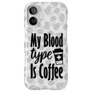 Coffee Blood Tough Cases For Apple iPhone (17, 16, 15, 14, 13, 12, 11, X, SE, 8, 7/ Air, Plus, Pro, Max, Mini, XR, XS), Print in USA