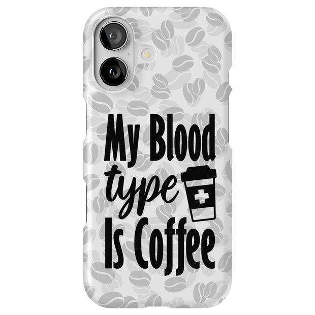 Coffee Blood Tough Cases For Apple iPhone (17, 16, 15, 14, 13, 12, 11, X, SE, 8, 7/ Air, Plus, Pro, Max, Mini, XR, XS), Print in USA