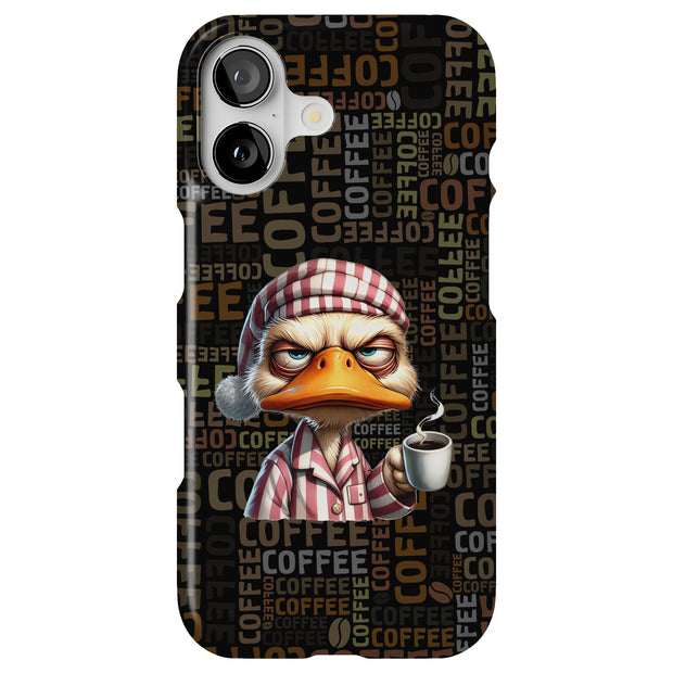 Coffee Duck Tough Cases For Apple iPhone (17, 16, 15, 14, 13, 12, 11, X, SE, 8, 7/ Air, Plus, Pro, Max, Mini, XR, XS), Print in USA