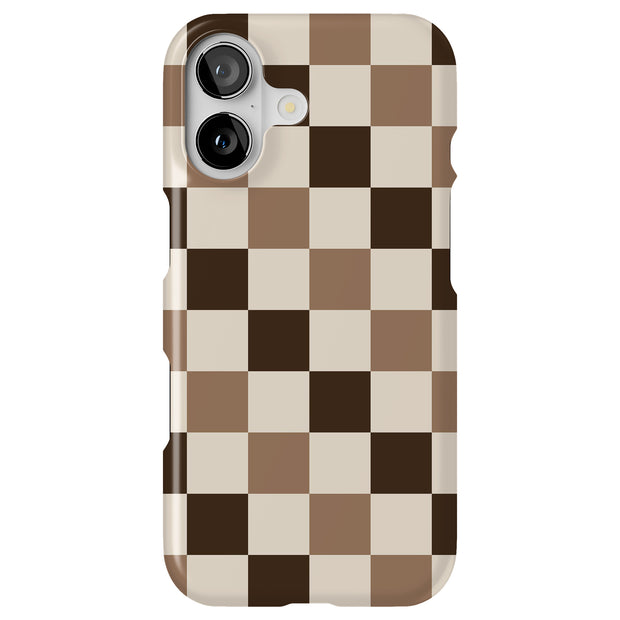 Coffee Checker Tough Cases For Apple iPhone (17, 16, 15, 14, 13, 12, 11, X, SE, 8, 7/ Air, Plus, Pro, Max, Mini, XR, XS), Print in USA