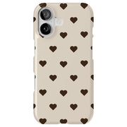 Coffee Hearts Tough Cases For Apple iPhone (17, 16, 15, 14, 13, 12, 11, X, SE, 8, 7/ Air, Plus, Pro, Max, Mini, XR, XS), Print in USA