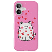 Valentine Cat Tough Cases For Apple iPhone (17, 16, 15, 14, 13, 12, 11, X, SE, 8, 7/ Air, Plus, Pro, Max, Mini, XR, XS), Print in USA