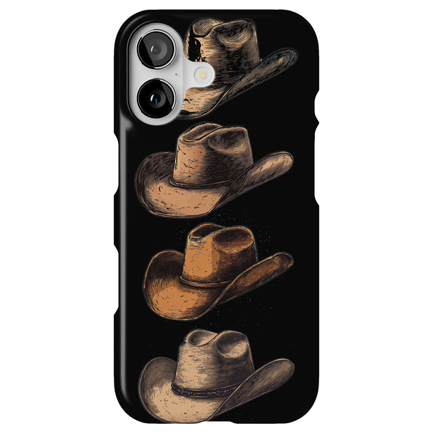 Cowboy Hats 1 Tough Cases For Apple iPhone (17, 16, 15, 14, 13, 12, 11, X, SE, 8, 7/ Air, Plus, Pro, Max, Mini, XR, XS), Print in USA