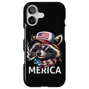 Patriot Raccoon Tough Cases For Apple iPhone (17, 16, 15, 14, 13, 12, 11, X, SE, 8, 7/ Air, Plus, Pro, Max, Mini, XR, XS), Print in USA