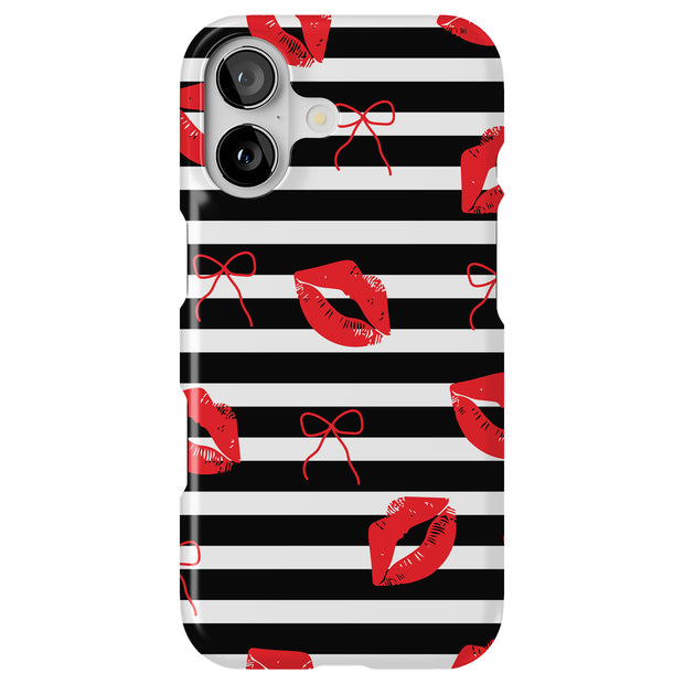 Valentines Lips Tough Cases For Apple iPhone (17, 16, 15, 14, 13, 12, 11, X, SE, 8, 7/ Air, Plus, Pro, Max, Mini, XR, XS), Print in USA