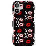 Valentine XOXO Tough Cases For Apple iPhone (17, 16, 15, 14, 13, 12, 11, X, SE, 8, 7/ Air, Plus, Pro, Max, Mini, XR, XS), Print in USA