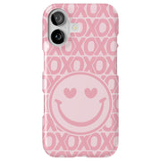 Smile Pink XO Tough Cases For Apple iPhone (17, 16, 15, 14, 13, 12, 11, X, SE, 8, 7/ Air, Plus, Pro, Max, Mini, XR, XS), Print in USA