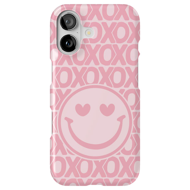 Smile Pink XO Tough Cases For Apple iPhone (17, 16, 15, 14, 13, 12, 11, X, SE, 8, 7/ Air, Plus, Pro, Max, Mini, XR, XS), Print in USA