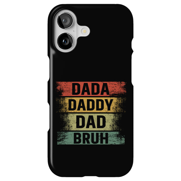 Funny Dad Bruh Tough Cases For Apple iPhone (17, 16, 15, 14, 13, 12, 11, X, SE, 8, 7/ Air, Plus, Pro, Max, Mini, XR, XS), Print in USA