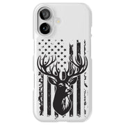 USA Flag Deer 3 Tough Cases For Apple iPhone (17, 16, 15, 14, 13, 12, 11, X, SE, 8, 7/ Air, Plus, Pro, Max, Mini, XR, XS), Print in USA