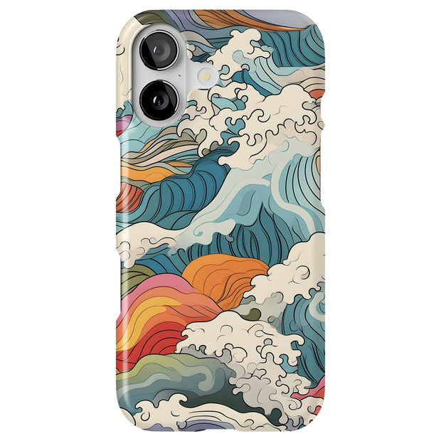 Japanese Wave 2 Tough Cases For Apple iPhone (17, 16, 15, 14, 13, 12, 11, X, SE, 8, 7/ Air, Plus, Pro, Max, Mini, XR, XS), Print in USA