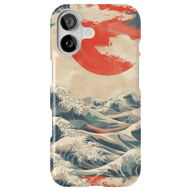 Japanese Wave 4 Tough Cases For Apple iPhone (17, 16, 15, 14, 13, 12, 11, X, SE, 8, 7/ Air, Plus, Pro, Max, Mini, XR, XS), Print in USA
