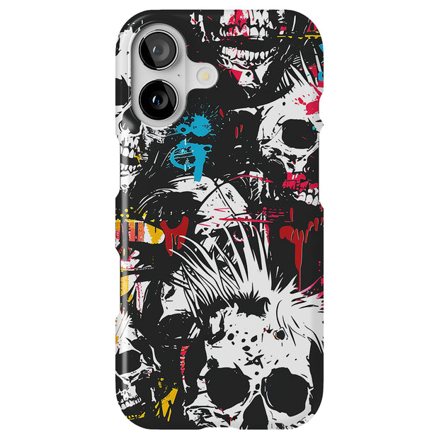 Punk Skulls 1 Tough Cases For Apple iPhone (17, 16, 15, 14, 13, 12, 11, X, SE, 8, 7/ Air, Plus, Pro, Max, Mini, XR, XS), Print in USA