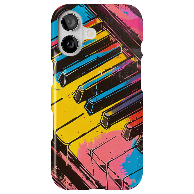Color Piano Key Tough Cases For Apple iPhone (17, 16, 15, 14, 13, 12, 11, X, SE, 8, 7/ Air, Plus, Pro, Max, Mini, XR, XS), Print in USA