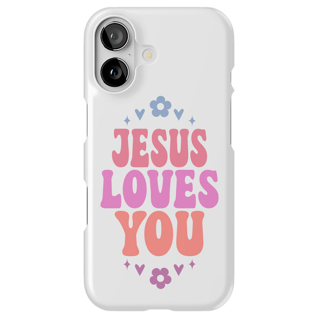 Jesus Love U 2 Tough Cases For Apple iPhone (17, 16, 15, 14, 13, 12, 11, X, SE, 8, 7/ Air, Plus, Pro, Max, Mini, XR, XS), Print in USA