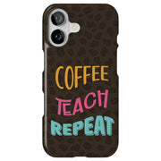 Coffee Teach Tough Cases For Apple iPhone (17, 16, 15, 14, 13, 12, 11, X, SE, 8, 7/ Air, Plus, Pro, Max, Mini, XR, XS), Print in USA