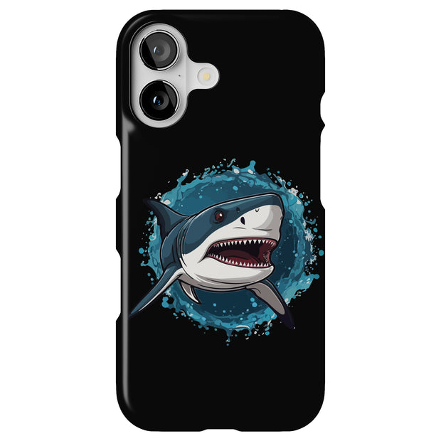 Angry Shark Tough Cases For Apple iPhone (17, 16, 15, 14, 13, 12, 11, X, SE, 8, 7/ Air, Plus, Pro, Max, Mini, XR, XS), Print in USA