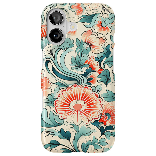 Japan FolkArt 1 Tough Cases For Apple iPhone (17, 16, 15, 14, 13, 12, 11, X, SE, 8, 7/ Air, Plus, Pro, Max, Mini, XR, XS), Print in USA