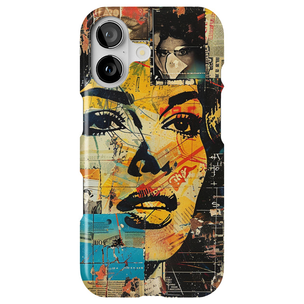 Paper Collage 2 Tough Cases For Apple iPhone (17, 16, 15, 14, 13, 12, 11, X, SE, 8, 7/ Air, Plus, Pro, Max, Mini, XR, XS), Print in USA