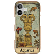 Zodiac Aquarius Tough Cases For Apple iPhone (17, 16, 15, 14, 13, 12, 11, X, SE, 8, 7/ Air, Plus, Pro, Max, Mini, XR, XS), Print in USA