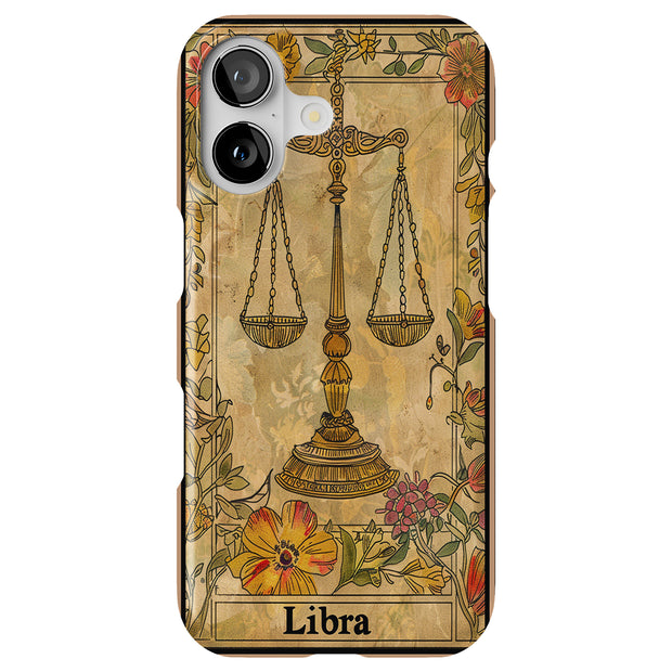 Zodiac Libra Tough Cases For Apple iPhone (17, 16, 15, 14, 13, 12, 11, X, SE, 8, 7/ Air, Plus, Pro, Max, Mini, XR, XS), Print in USA