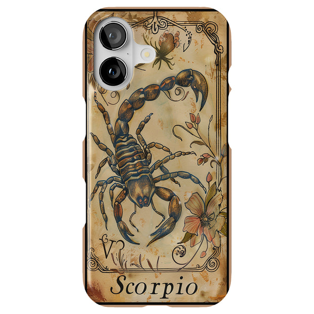 Zodiac Scorpio Tough Cases For Apple iPhone (17, 16, 15, 14, 13, 12, 11, X, SE, 8, 7/ Air, Plus, Pro, Max, Mini, XR, XS), Print in USA