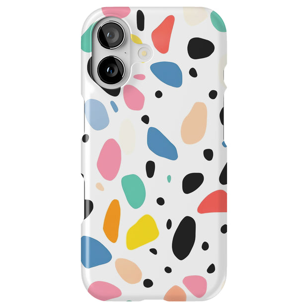 Abstract Color Dots Tough Cases For Apple iPhone (17, 16, 15, 14, 13, 12, 11, X, SE, 8, 7/ Air, Plus, Pro, Max, Mini, XR, XS), Print in USA