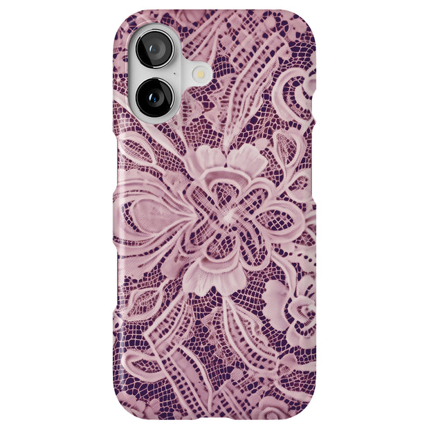 Purple Lace Dream Tough Cases For Apple iPhone (17, 16, 15, 14, 13, 12, 11, X, SE, 8, 7/ Air, Plus, Pro, Max, Mini, XR, XS), Print in USA